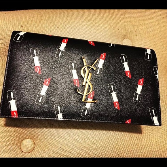 Saint Laurent Handbags - Saint Laurent monogram lipstick clutch NWT